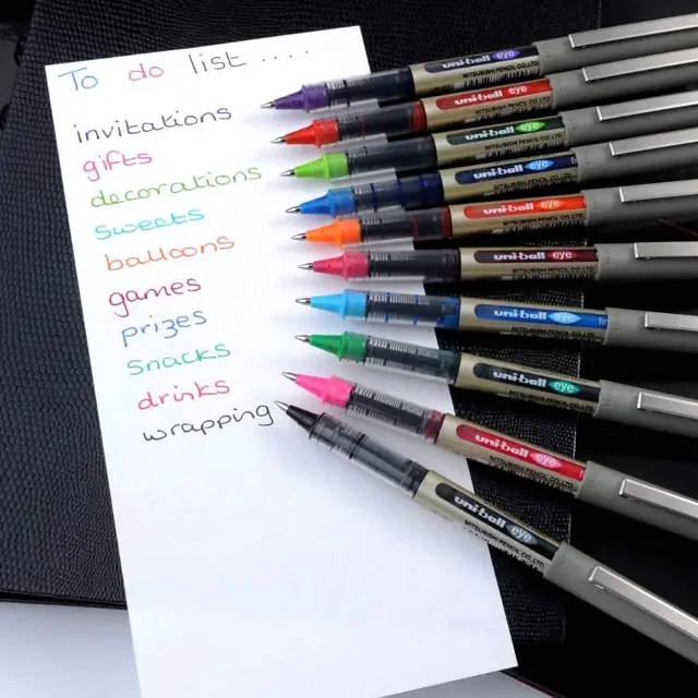 Bolígrafos Uni-ball Eye x10 colores