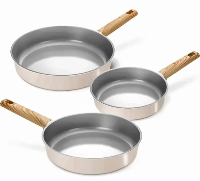 Juego de 3 sartenes antiadherentes