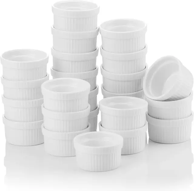 Juego de 24 ramekins de cerámica