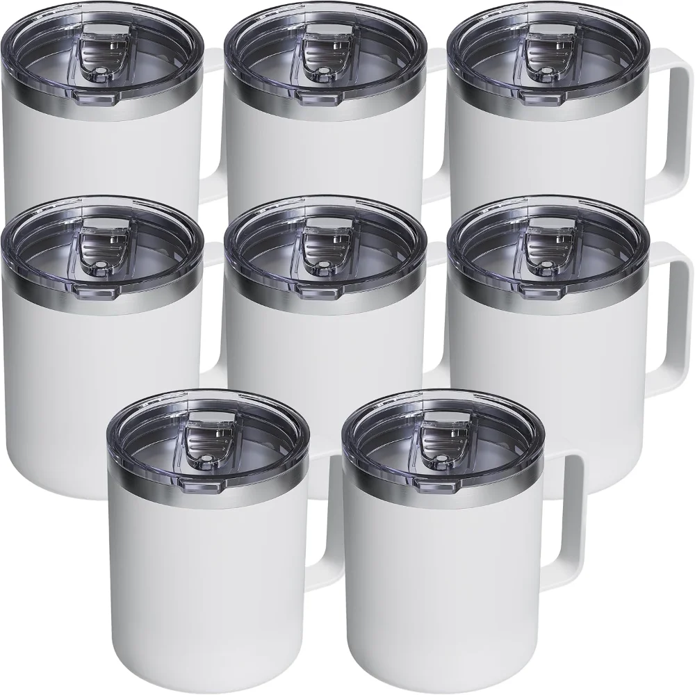 Set x4 tazas térmicas de acero inoxidable 12 oz (355 ml) con tapa